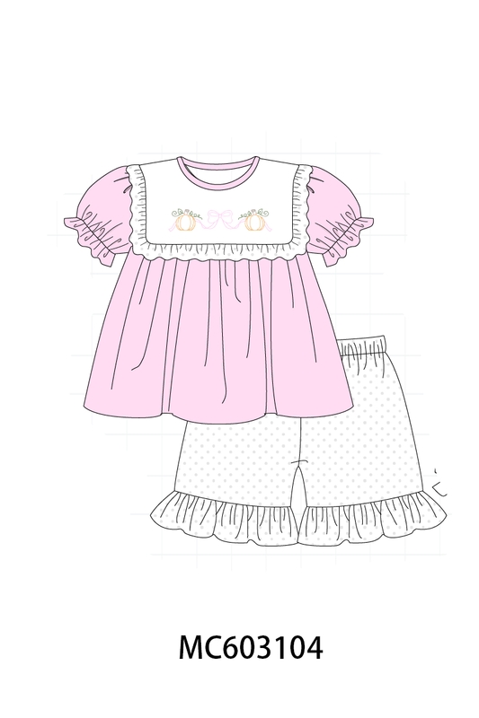 PO83 Pumpkin with bow embroidery collection (eta August)