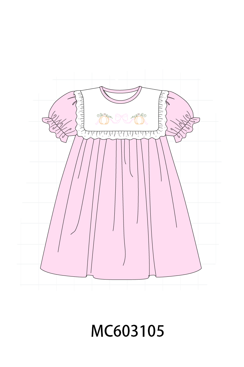 PO83 Pumpkin with bow embroidery collection (eta August)