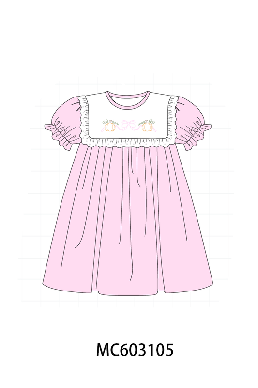 PO83 Pumpkin with bow embroidery collection (eta August)