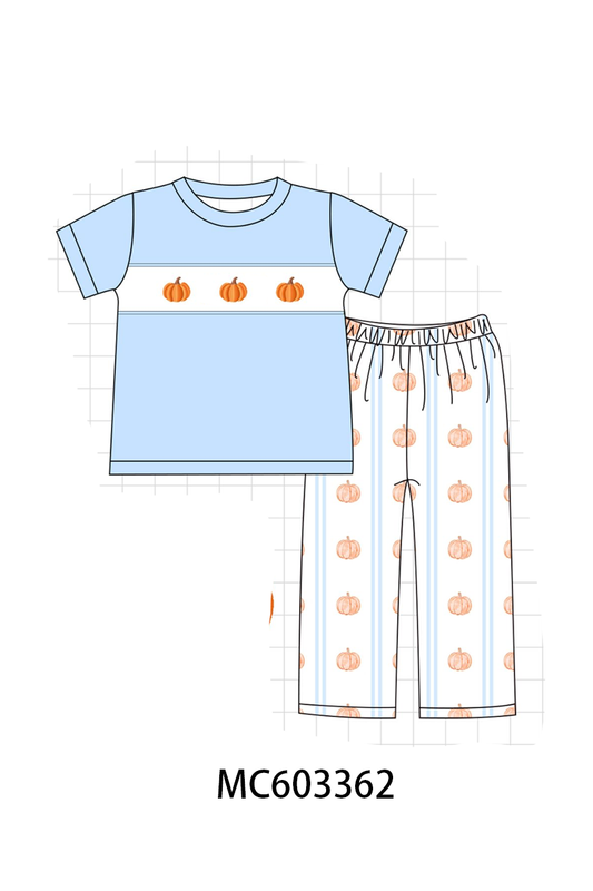PO83 Blue pumpkin embroidery collection (eta August)
