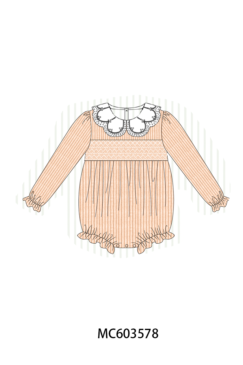 PO85 Coral corduroy smocked lace collar collection - ETA  LATE AUGUST to LC