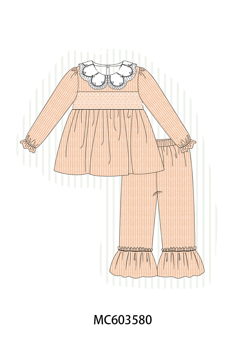 PO85 Coral corduroy smocked lace collar collection - ETA  LATE AUGUST to LC