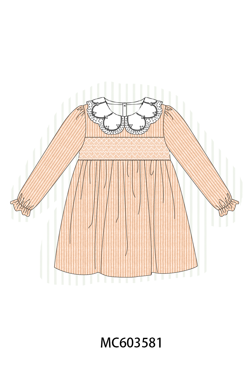 PO85 Coral corduroy smocked lace collar collection - ETA  LATE AUGUST to LC