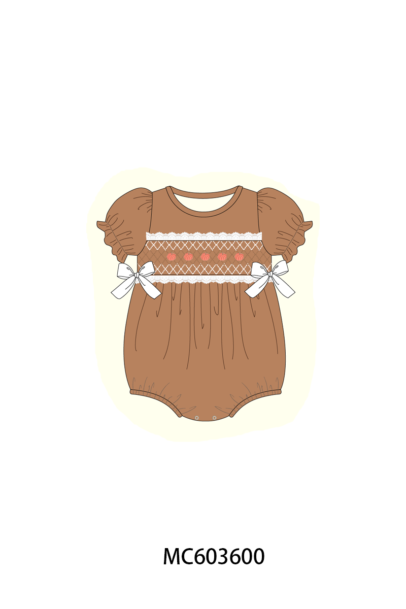 PO85 Brown pumpkin smocked lace collection - ETA  LATE AUGUST to LC
