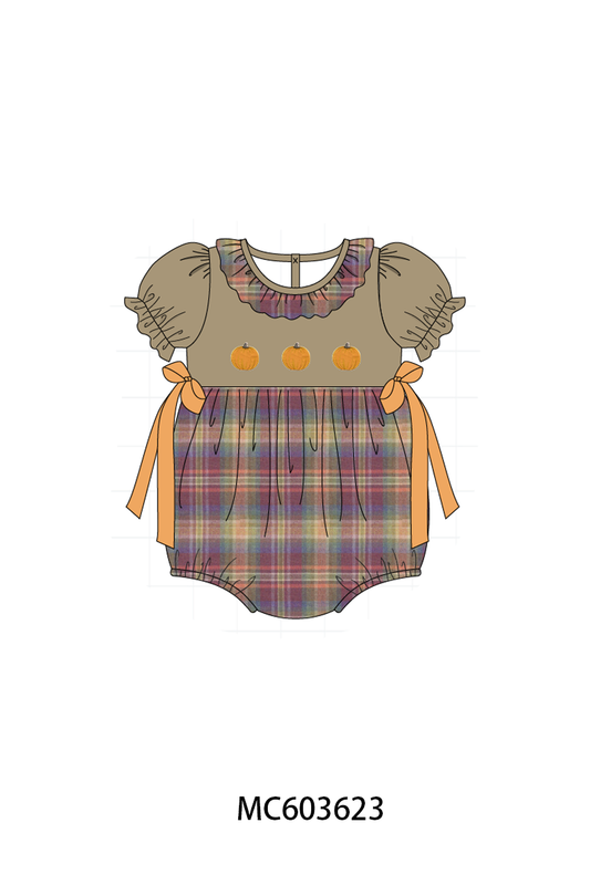 PO85 Camel pumpkin embroidery ruffle collection - ETA  LATE AUGUST to LC