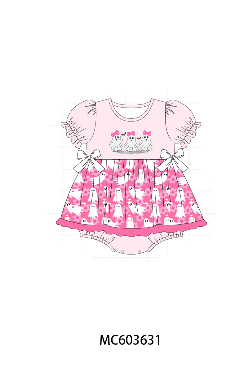 PO85 Pink halloween ghost spooky embroidery collection - ETA  LATE AUGUST to LC