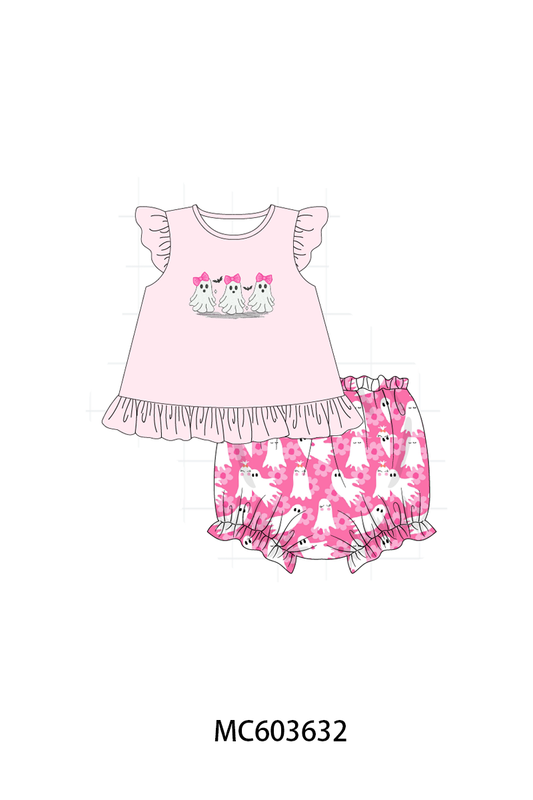 PO85 Pink halloween ghost spooky embroidery collection - ETA  LATE AUGUST to LC