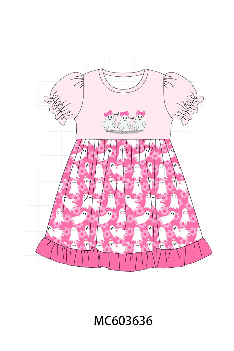 PO85 Pink halloween ghost spooky embroidery collection - ETA  LATE AUGUST to LC