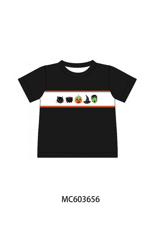 PO85 Black halloween pumpkin embroidery collection