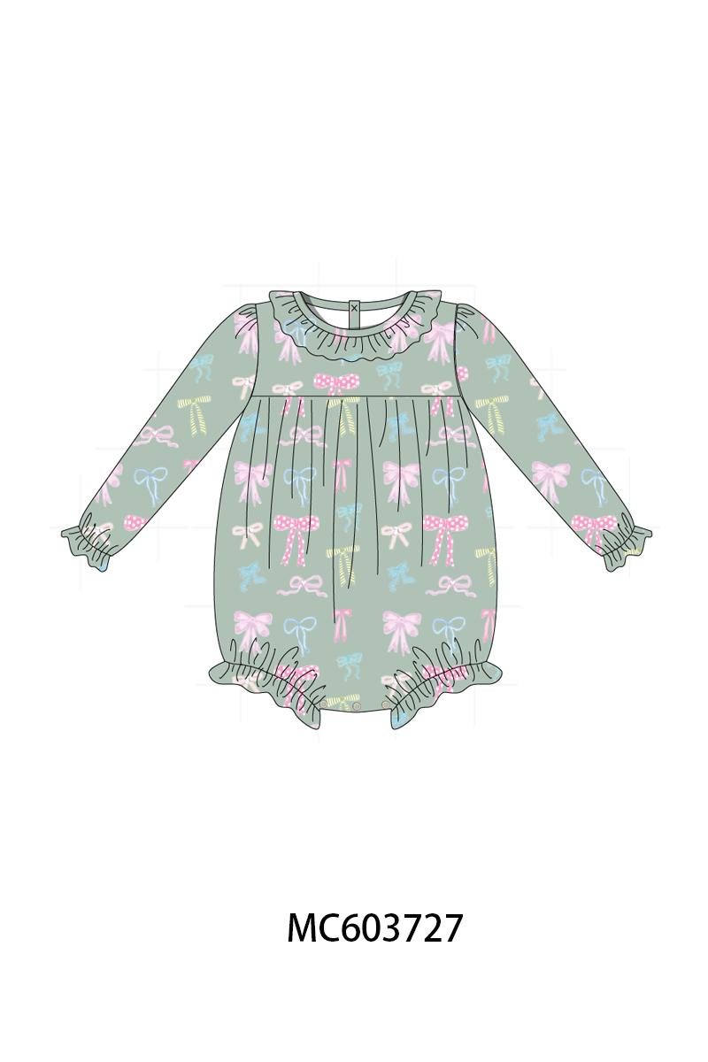 PO85 Sage bow print ruffle collection - ETA  LATE AUGUST to LC