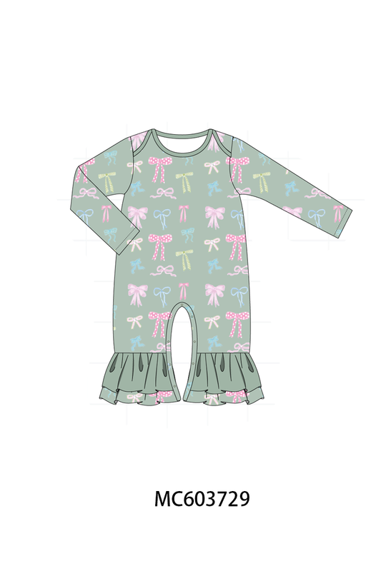 PO85 Sage bow print ruffle collection - ETA  LATE AUGUST to LC