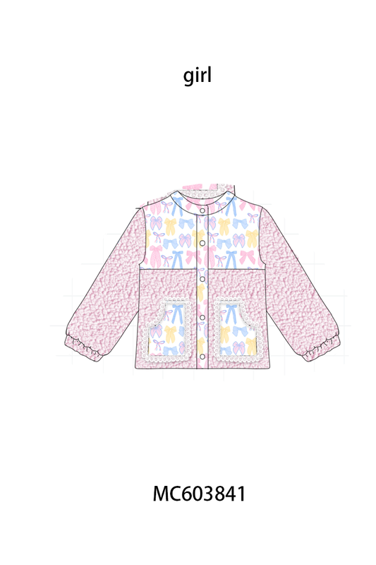 PO85 Multicolored floral print fleece mom&me coat collection - ETA  LATE AUGUST to LC