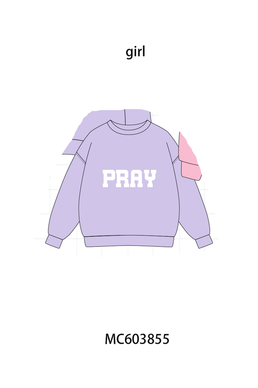 PO85 Multicolored PRAY embroidery mom&me pullover collection - ETA  LATE AUGUST to LC