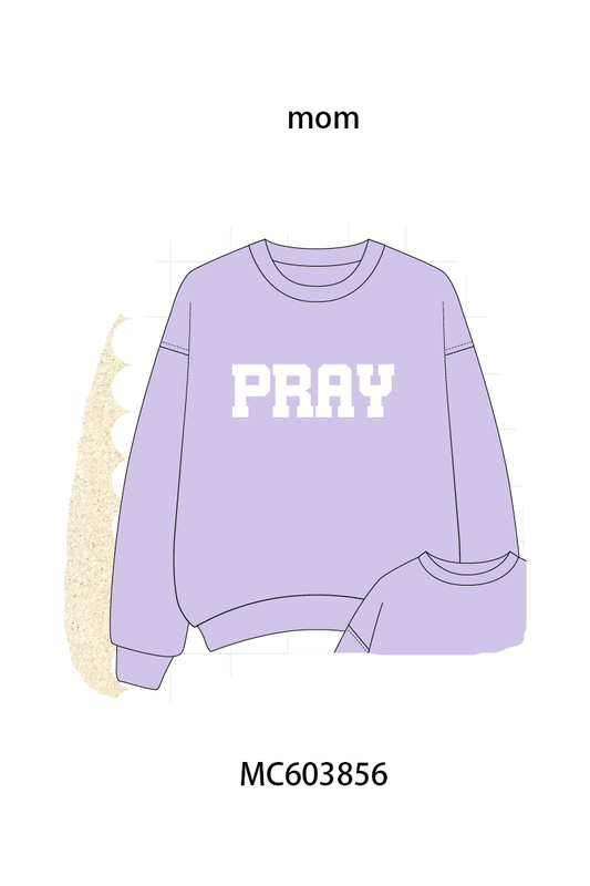 PO85 Multicolored PRAY embroidery mom&me pullover collection - ETA  LATE AUGUST to LC