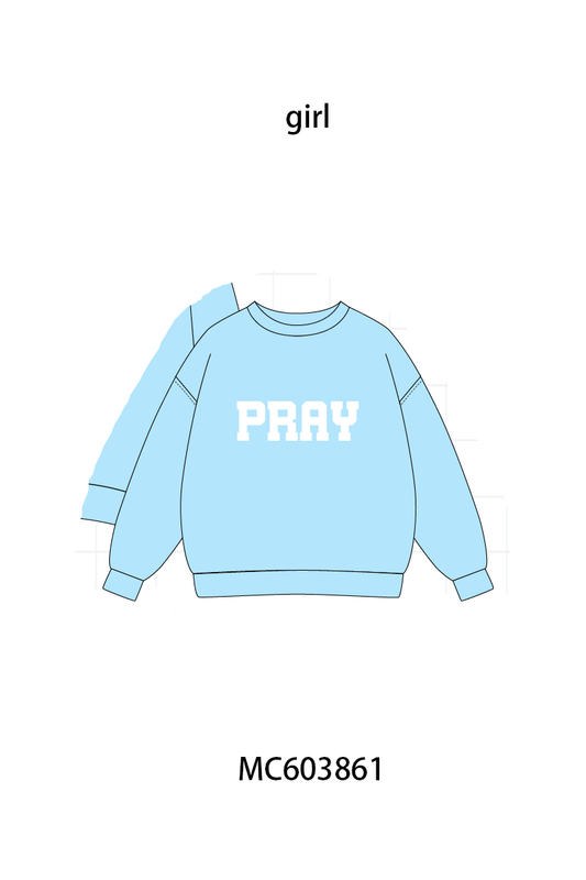 PO85 Multicolored PRAY embroidery mom&me pullover collection - ETA  LATE AUGUST to LC