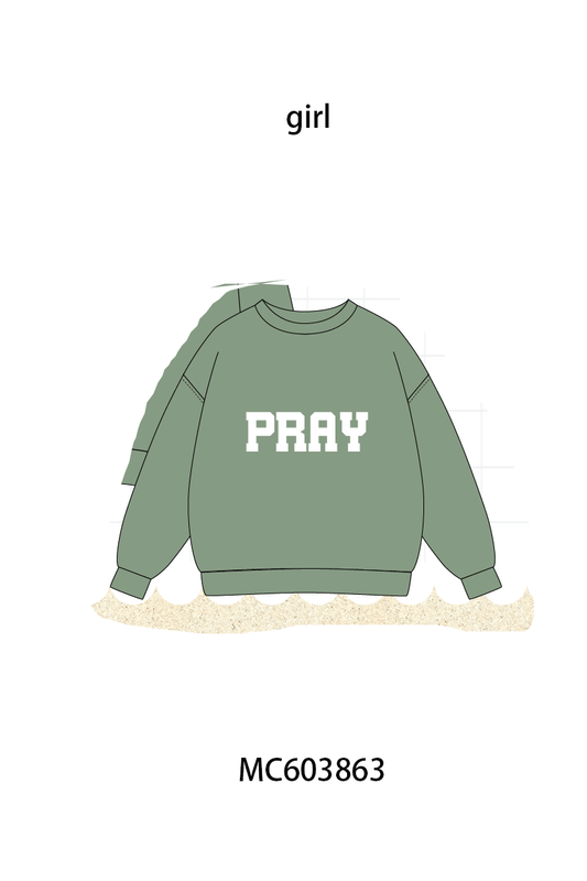 PO85 Multicolored PRAY embroidery mom&me pullover collection - ETA  LATE AUGUST to LC