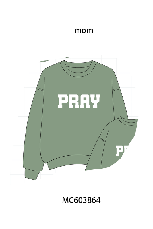 PO85 Multicolored PRAY embroidery mom&me pullover collection - ETA  LATE AUGUST to LC