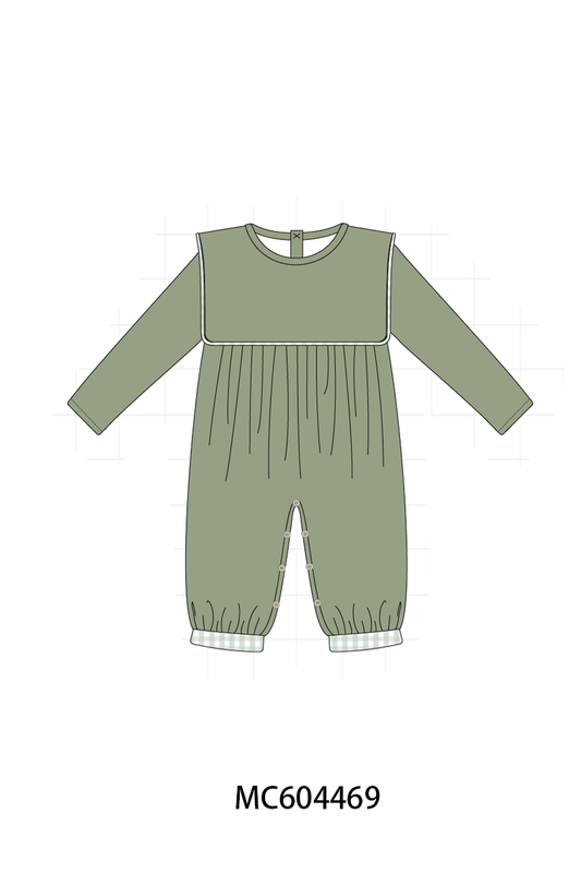 PO88 Green floral print ruffle gingham collection (ETA September to LC)