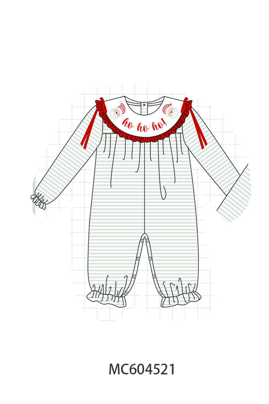 PO88 Sage santa embroidery stripe collection (ETA September to LC)