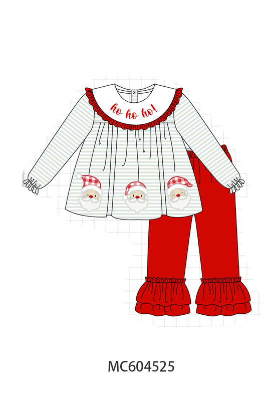 PO88 Sage santa embroidery stripe collection (ETA September to LC)