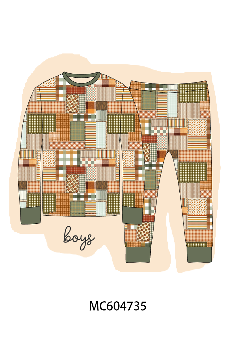 PO88 Vintage fall patchwork bamboo collection (ETA September to LC)