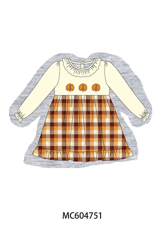 PO88 Beige turkey embroidery plaid collection (ETA September to LC)