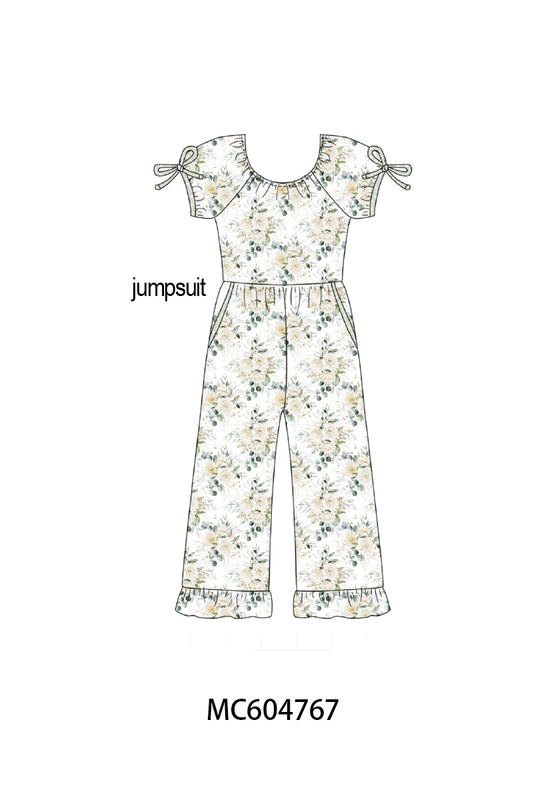 PO88 Sage floral smocked ruffle collection (ETA September to LC)