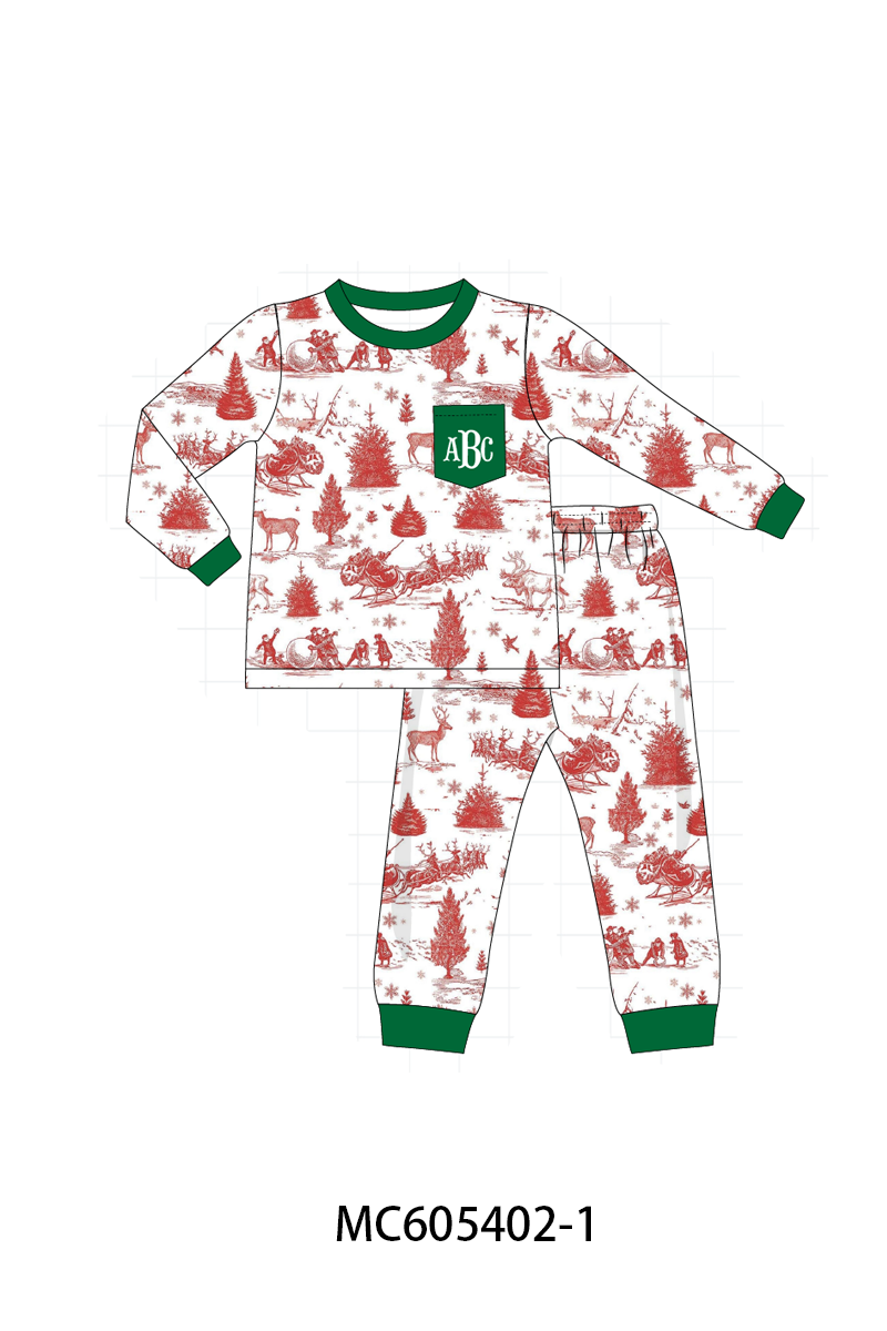 PO93 Classic Christmas Toile monogram embroidery collection - ETA mid-November to LC