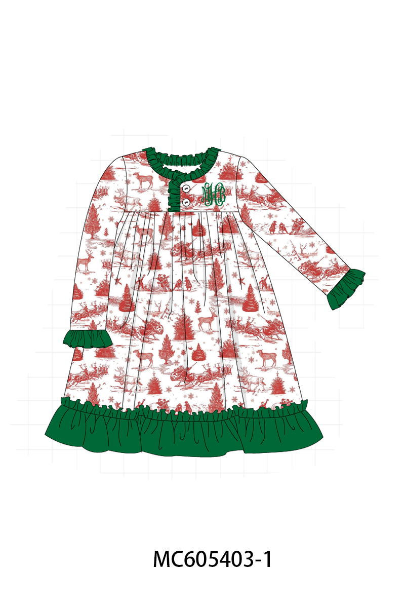 PO93 Classic Christmas Toile monogram embroidery collection - ETA mid-November to LC