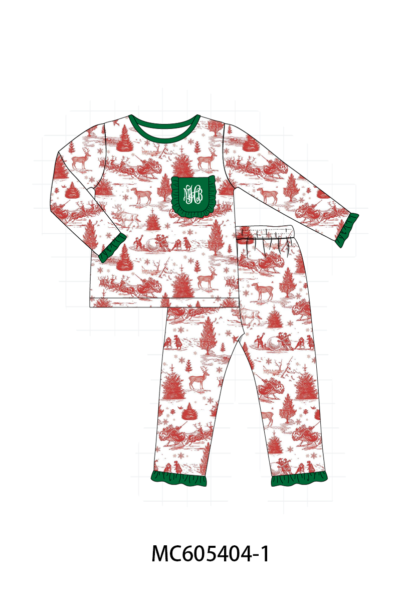 PO93 Classic Christmas Toile monogram embroidery collection - ETA mid-November to LC