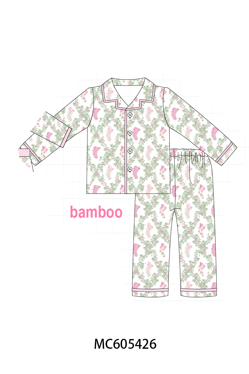 PO93 Pink holiday floral socks print collection - ETA mid-November to LC