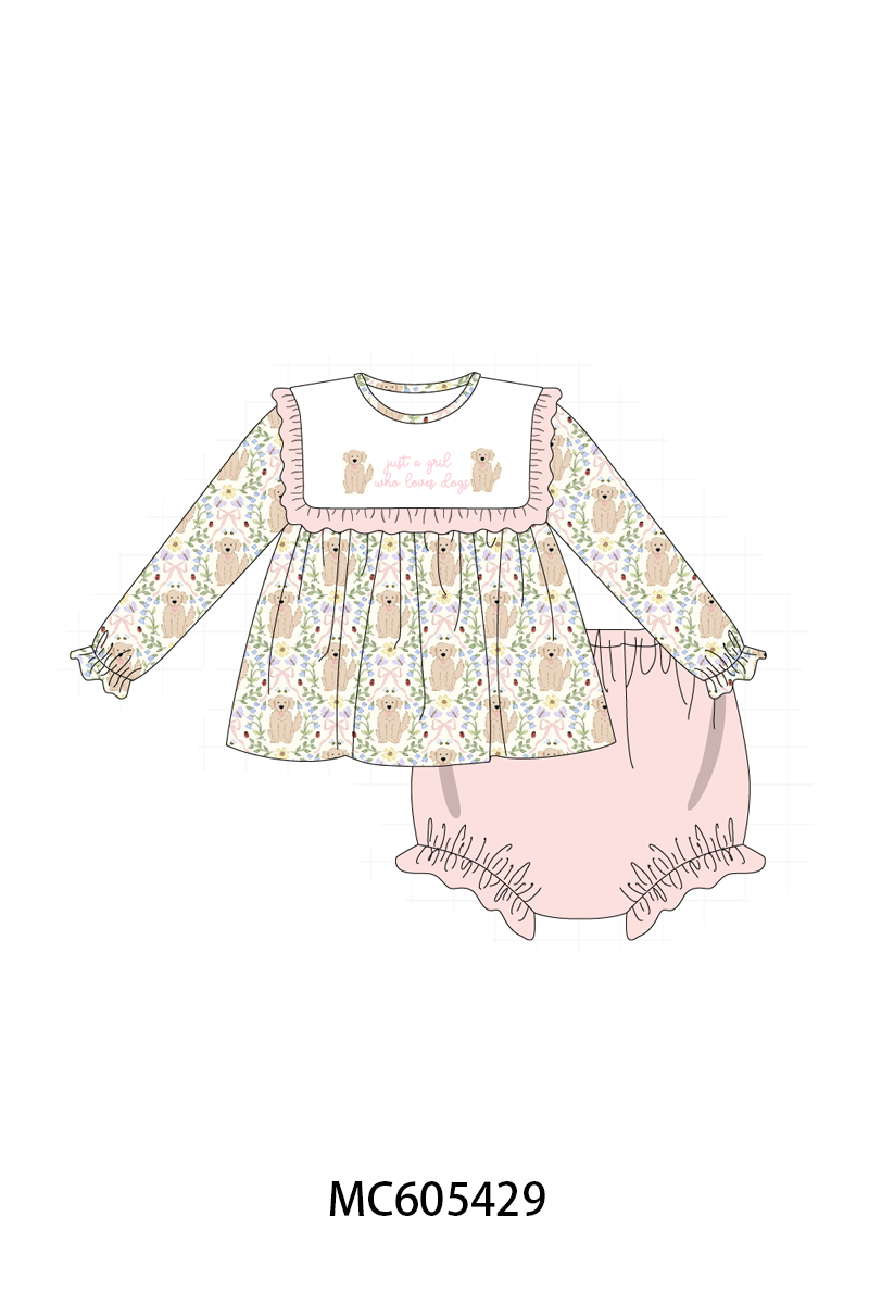 PO93 Pink&blue puppy embroidery collection - ETA mid-November to LC