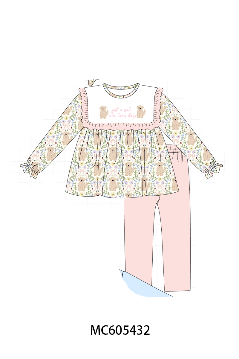 PO93 Pink&blue puppy embroidery collection - ETA mid-November to LC