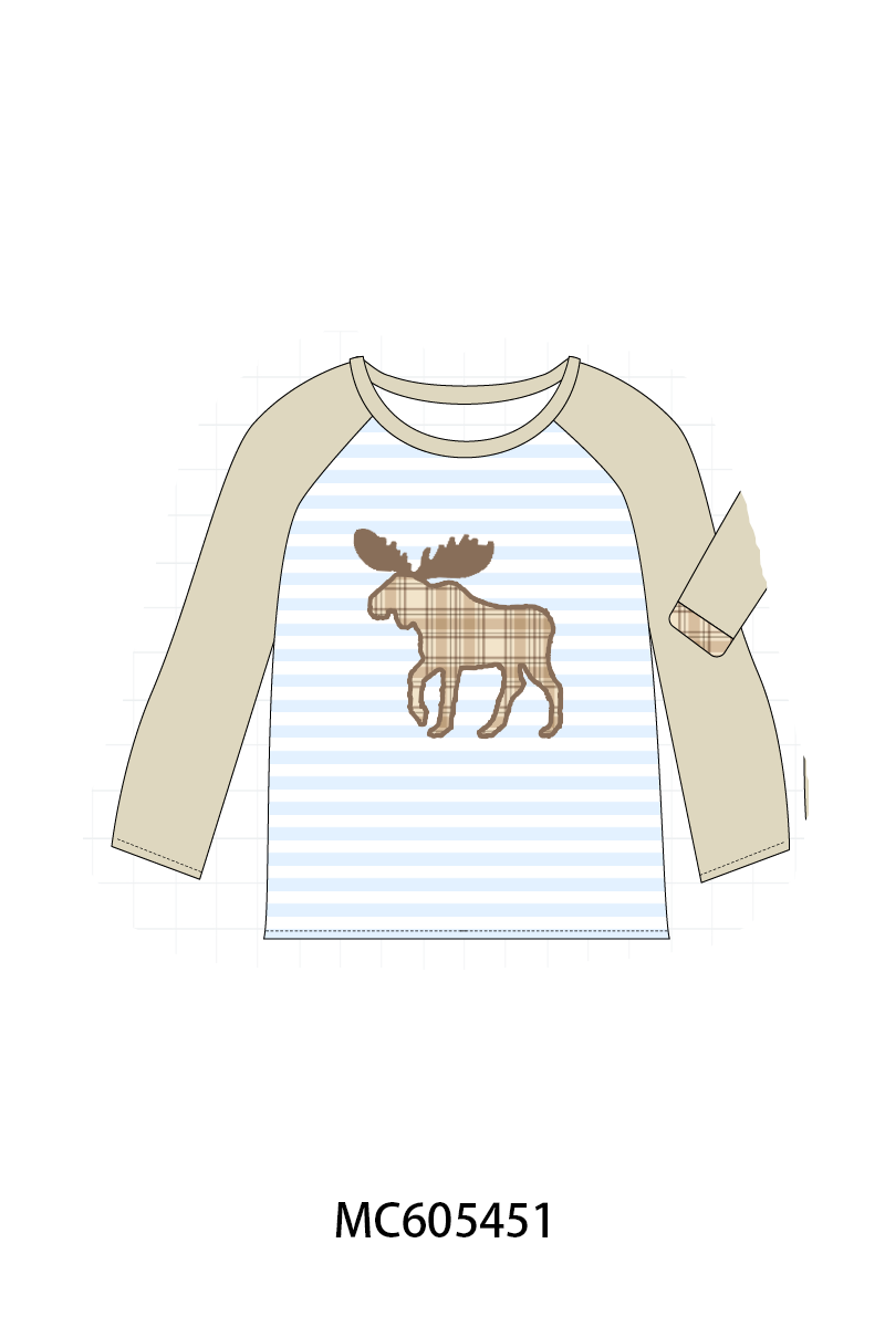 PO93 Khaki moose applique plaid collection - ETA mid-November to LC