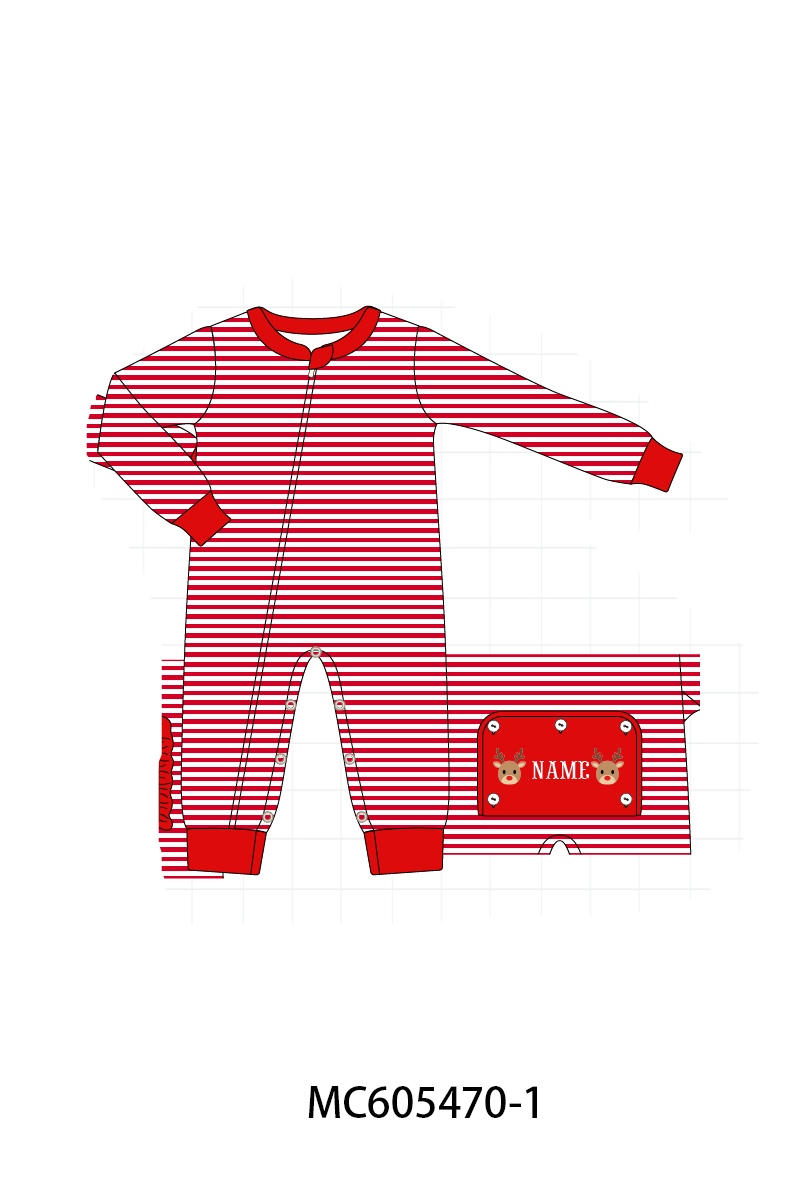 PO93 Christmas stripe tree santa monogram embroidery collection - ETA mid-November to LC
