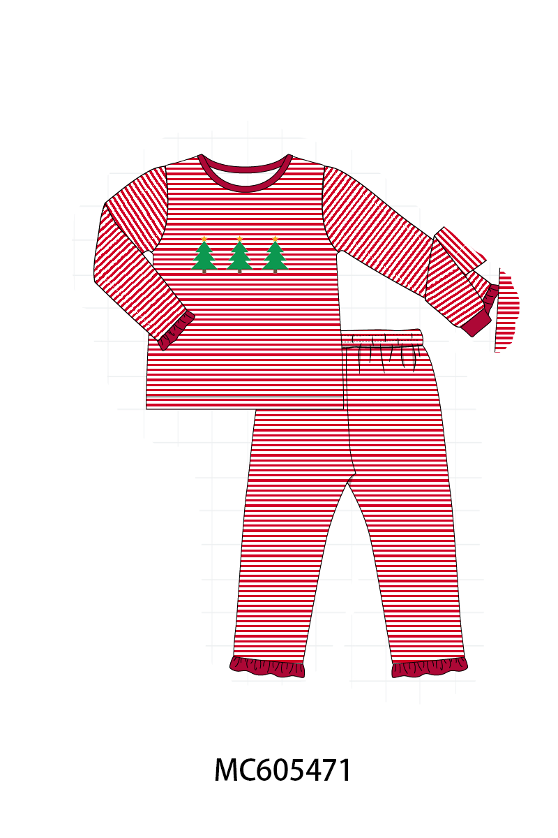 PO93 Christmas stripe tree santa reindeer gingerbread embroidery collection- ETAmid-November to LC