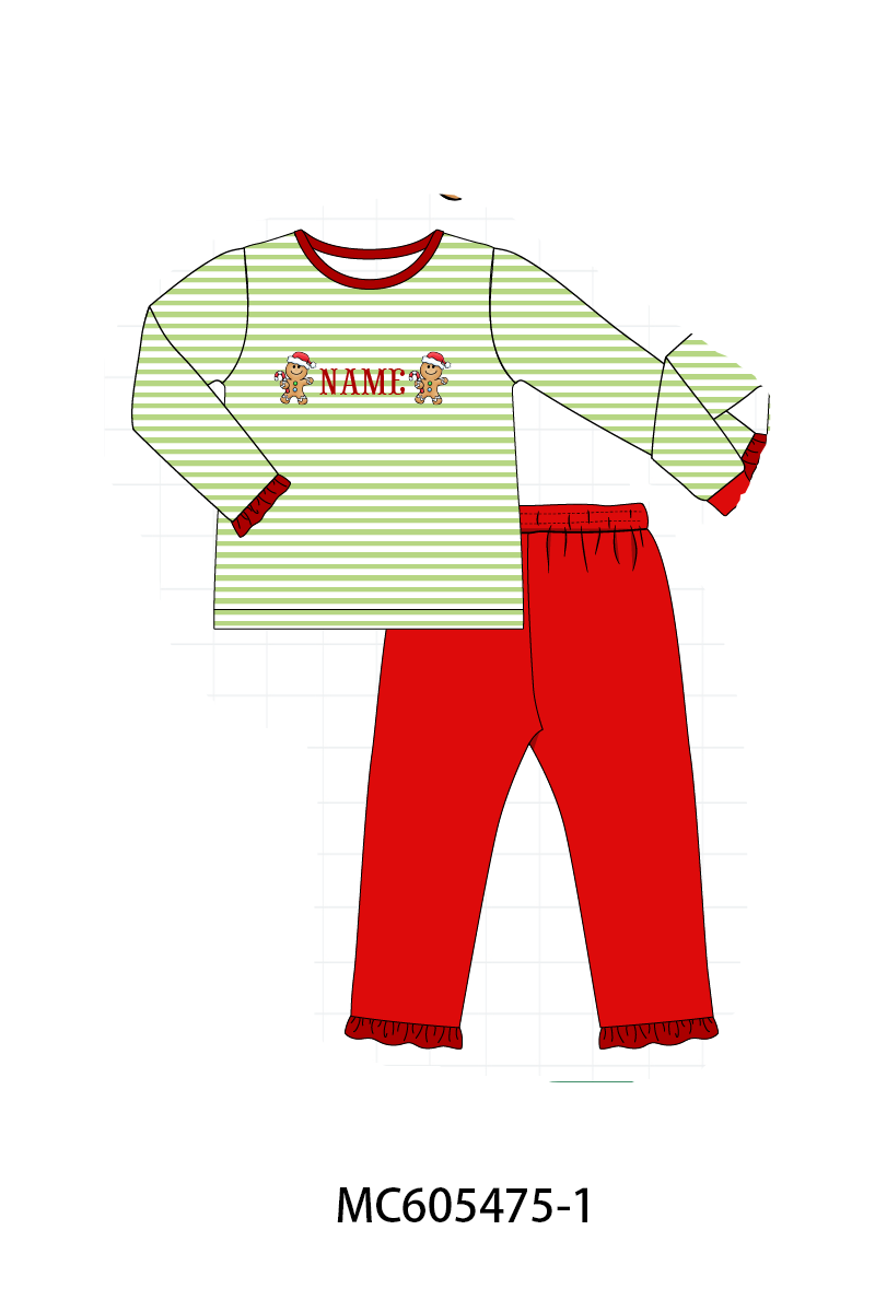 PO93 Christmas stripe tree santa monogram embroidery collection - ETA mid-November to LC