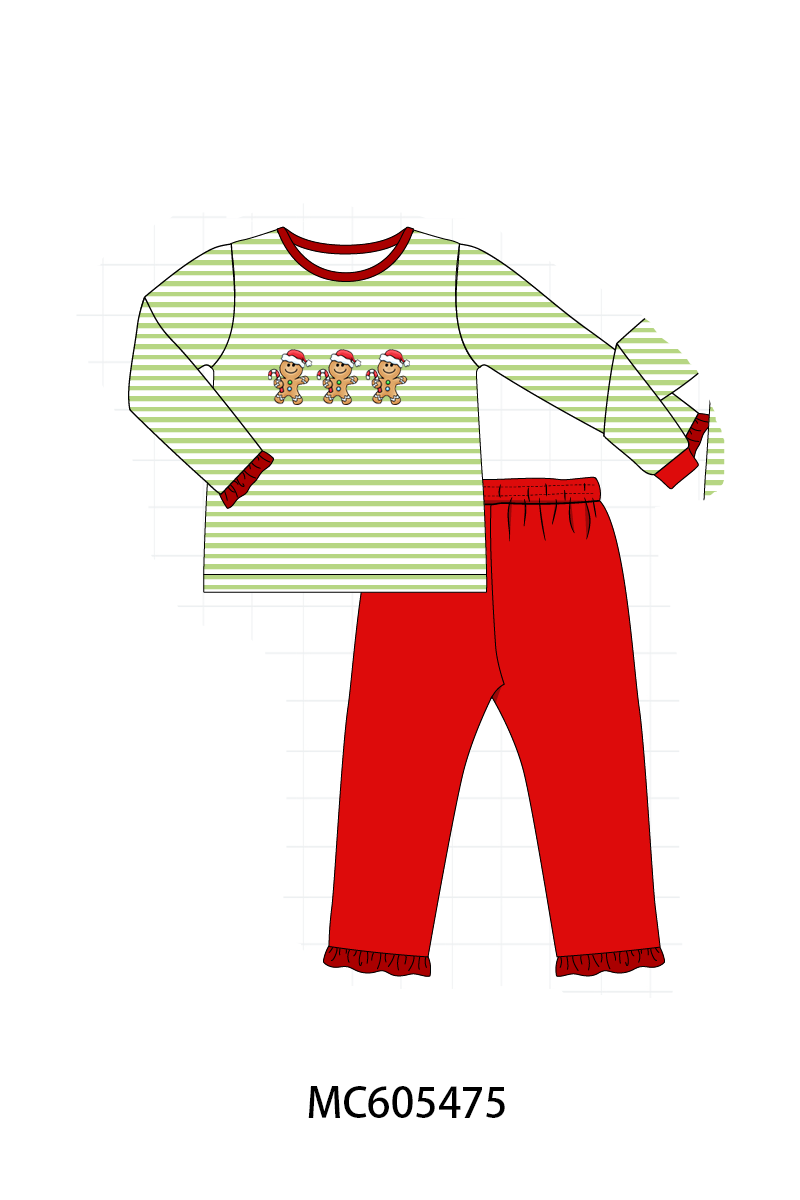 PO93 Christmas stripe tree santa reindeer gingerbread embroidery collection- ETAmid-November to LC