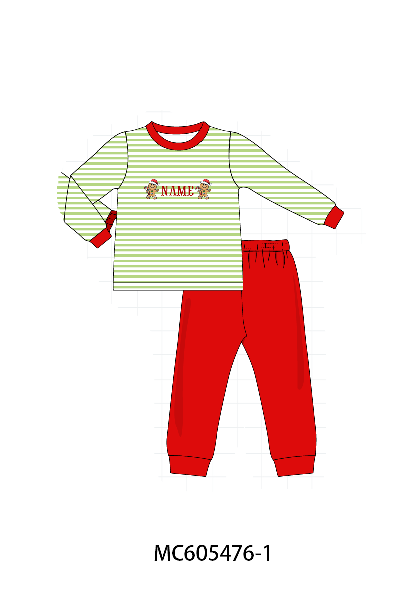 PO93 Christmas stripe tree santa monogram embroidery collection - ETA mid-November to LC