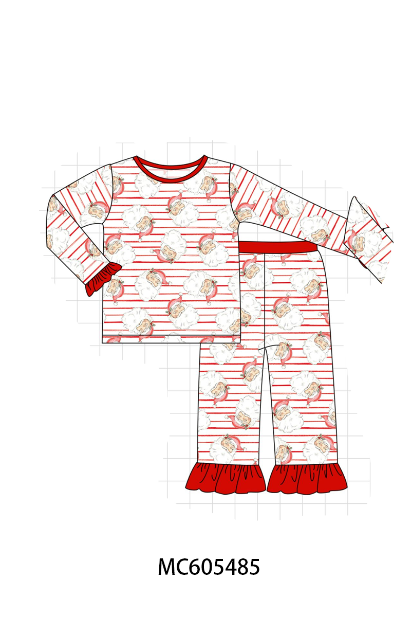 PO93 Red christmas santa claus stripe bamboo collection - ETA mid-November to LC