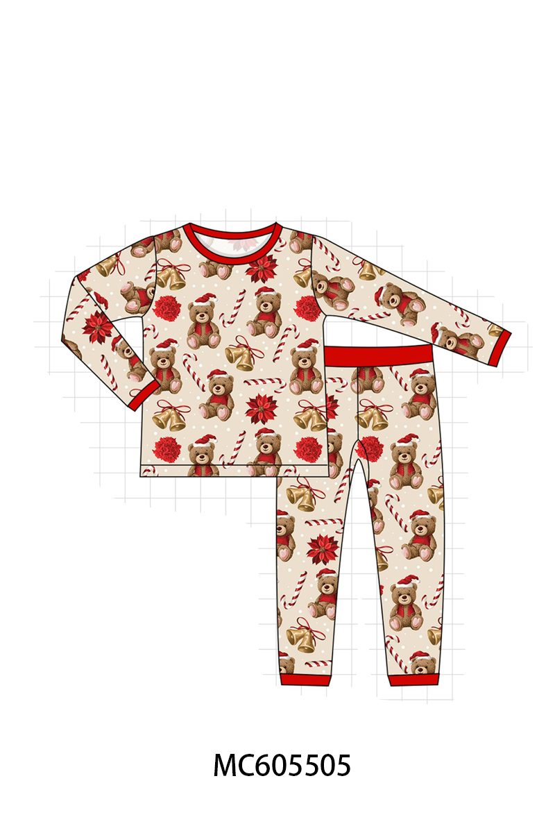 PO93 Red christmas teddy bear bamboo collection - ETA mid-November to LC