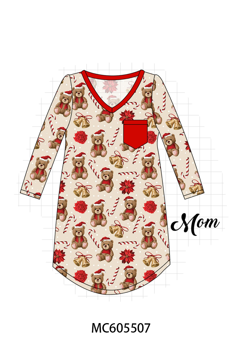 PO93 Red christmas teddy bear bamboo collection - ETA mid-November to LC