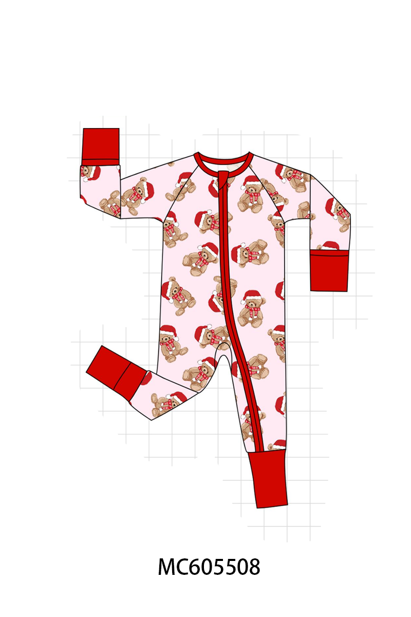 PO93 Pink&blue christmas teddy bamboo collection - ETA mid-November to LC