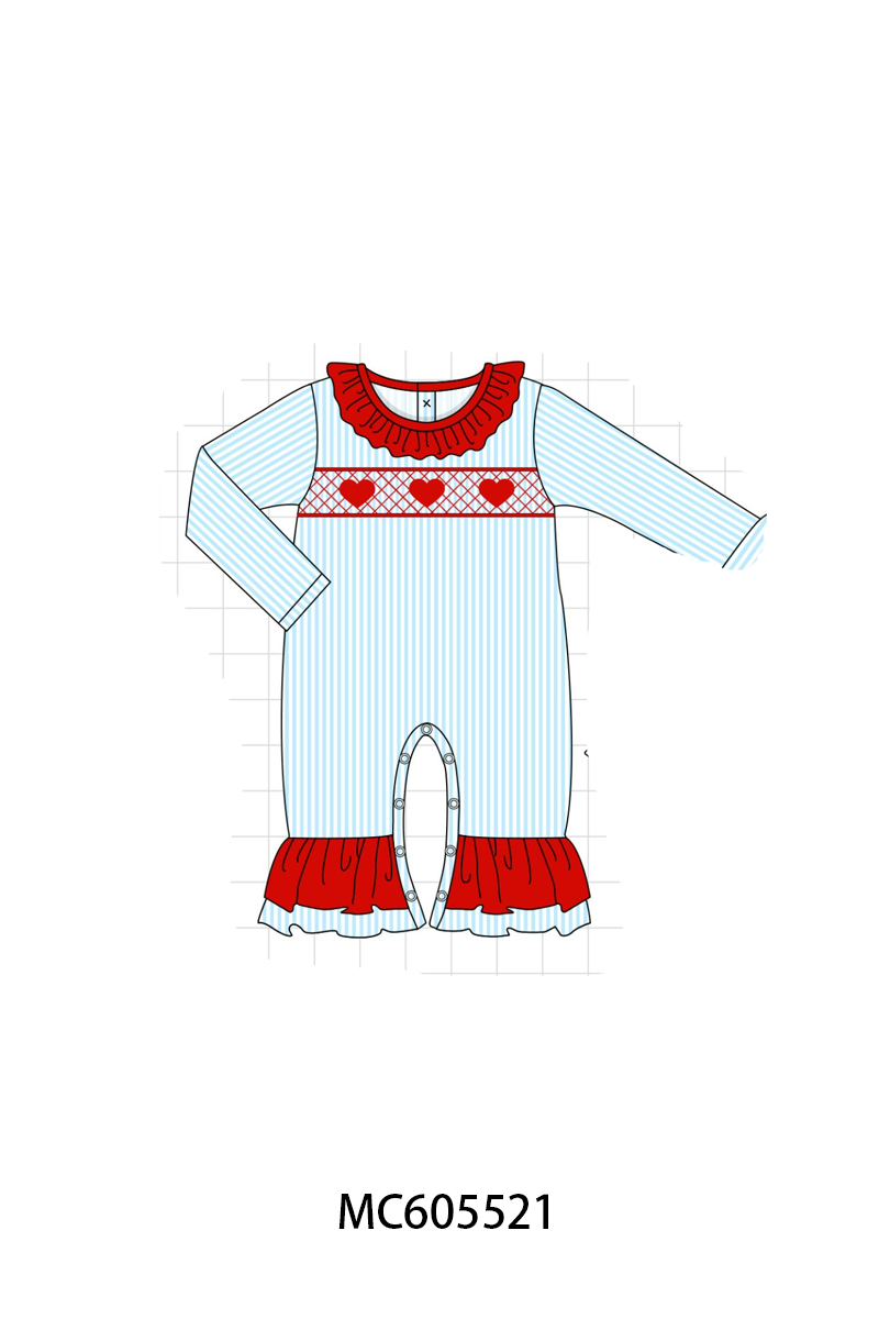 PO95 Blue valentine's day heart smocked collection - ETA early December to LC