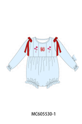 PO95 Blue valentine's day heart monogram embroidery collection - ETA early December to LC