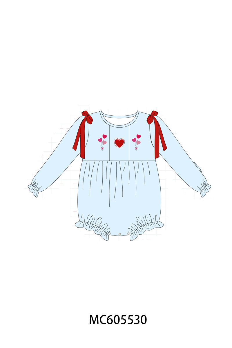 PO95 Blue valentine's day heart embroidery collection - ETA early December to LC