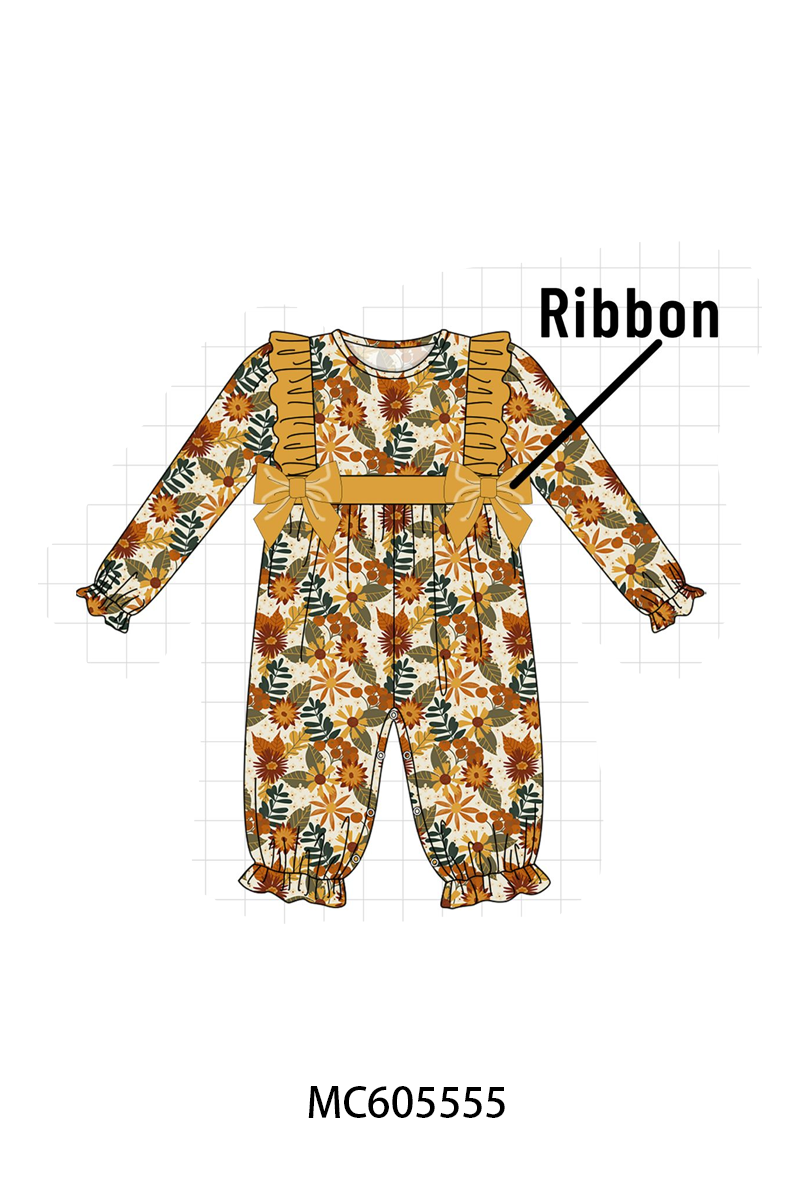 PO93 Mustard floral print ruffle collection - ETA mid-November to LC