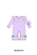 PO95 Purple valentine's day heart applique stripe collection - ETA early December to LC