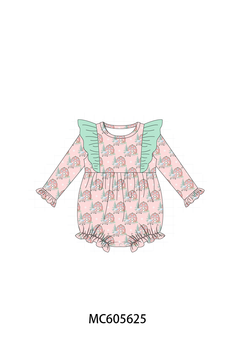 PO93 Pink christmas house ruffle collection - ETA mid-November to LC