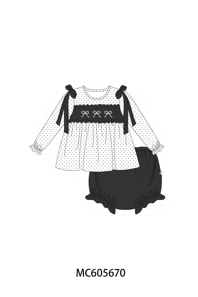 PO93 White bow pearl stich dot collection - ETA mid-November to LC